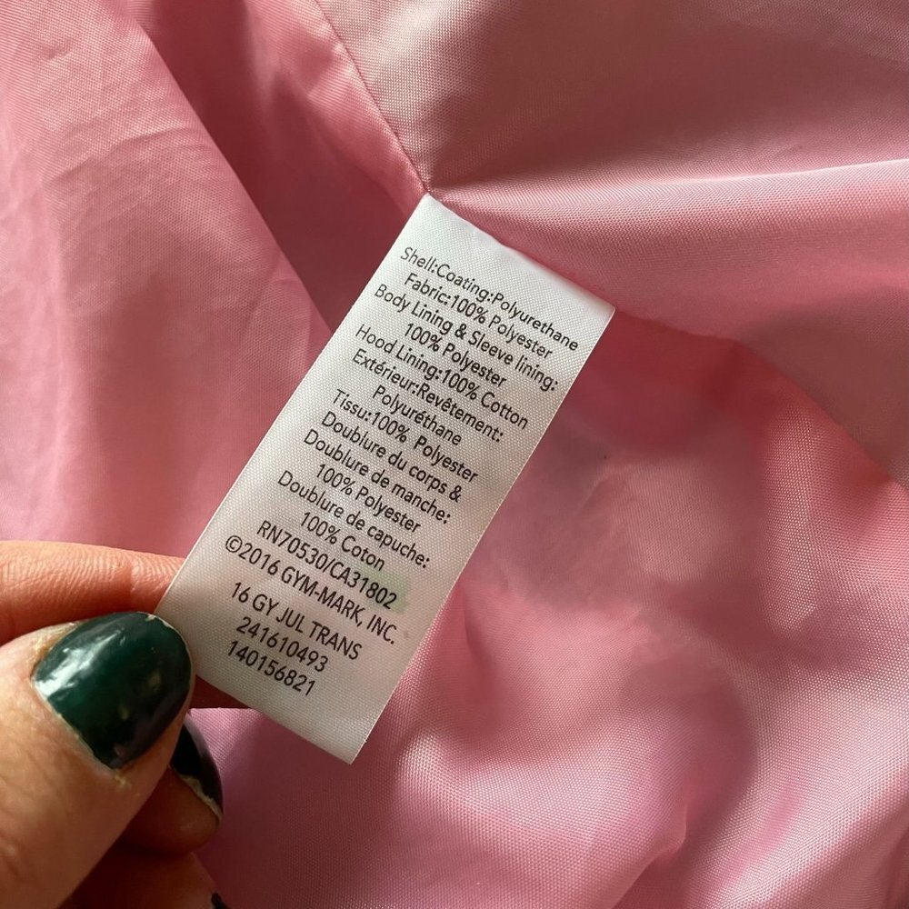 Gymboree Lightweight Floral Hooded Jacket size 10-12 - Picture 7 of 8